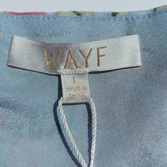 WAYF Tamera Floral Linen Tank Crop Top Sz L NWT - Picture 11 of 13